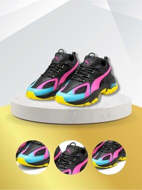 Puma Athletic Sneakers  Mens Lace Up Low Top Cell Speed Alert Multicolor | US 7C